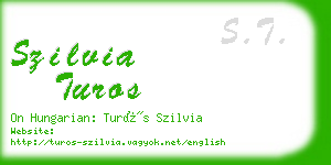 szilvia turos business card